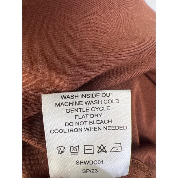 QUINCE Brown Tencel Jersey Side Tie Dress NWT Size XS - Picture 11 of 11